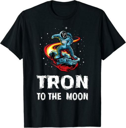 Tron T-Shirt TRX To The Moon Funny Astronaut Space Suit