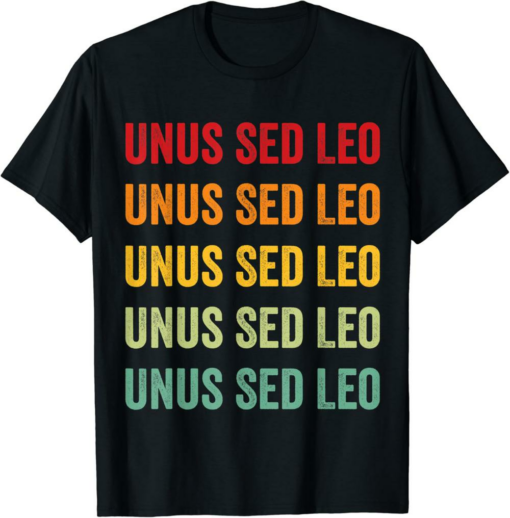 UNUS SED LEO T-Shirt Crypto Rainbow Text Design