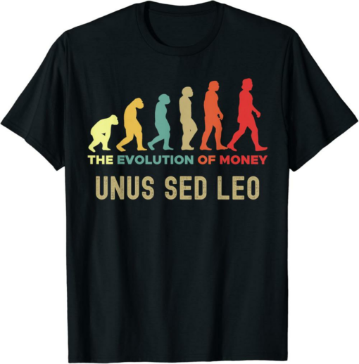 UNUS SED LEO T-Shirt Crypto The Evolution Of Money Caveman