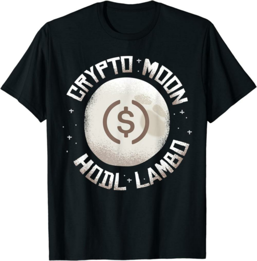 USDC T-Shirt USD Coin Crypt To Moon Hodl Funny