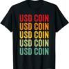 USDC T-Shirt USD Coin Crypto Rainbow Text Design