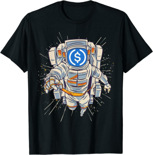 USDC T-Shirt USD Coin Crypto USD Coin Astronaut To Moon