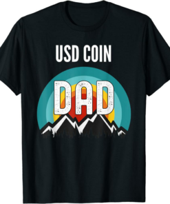 USDC T-Shirt USD Coin Dad Crypto Gift For Fathers Day