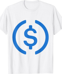 USDC T-Shirt USD Coin Logo Icon Cryptocurrency Apparel