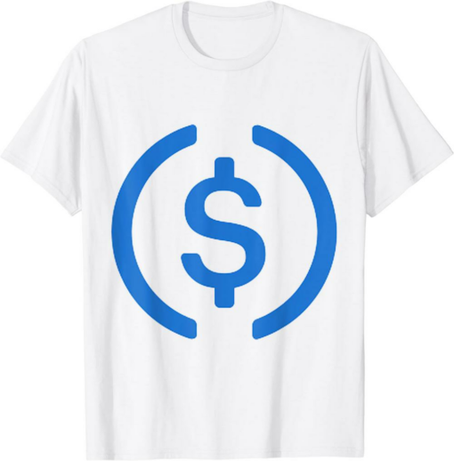 USDC T-Shirt USD Coin Logo Icon Cryptocurrency Apparel