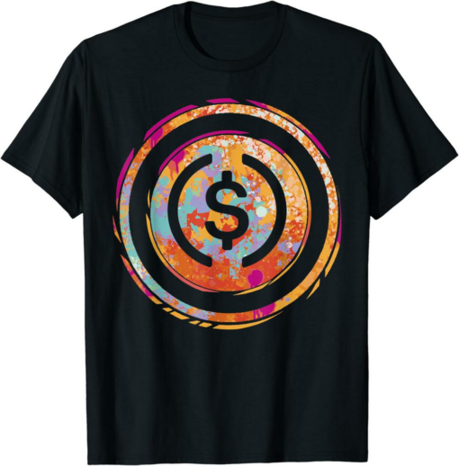 USDC T-Shirt USD Coin Watercolor