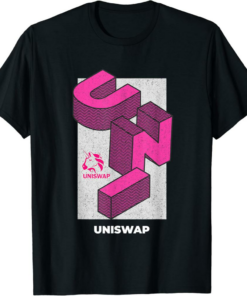 Uniswap T-Shirt Crypto Isometric Text UNI Cryptocurrency