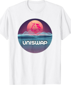 Uniswap T-Shirt Cryptocurrency Digital Galaxy Sunset Crypto