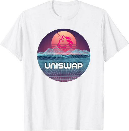 Uniswap T-Shirt Cryptocurrency Digital Galaxy Sunset Crypto