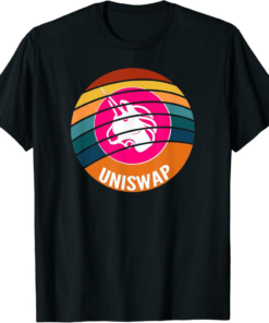 Uniswap T-Shirt Cryptocurrency Oval Sunset UNI Crypto