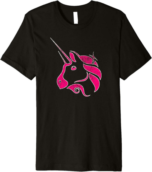 Uniswap T-Shirt Retro UNI Unicorn Crypto Distressed Logo