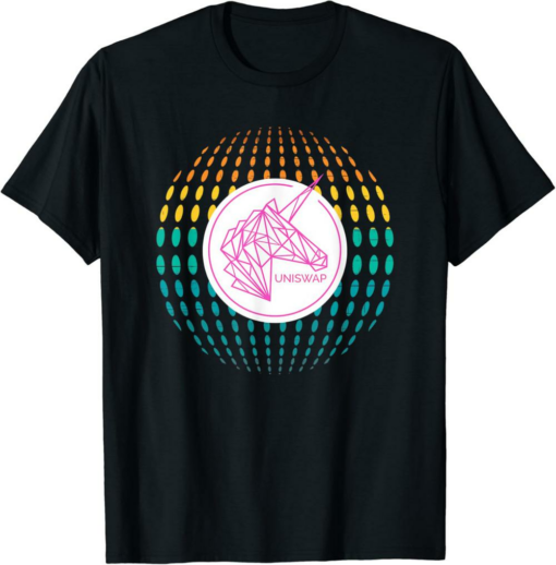 Uniswap T-Shirt UNI Crypto Color Sphere Cryptocurrency Logo