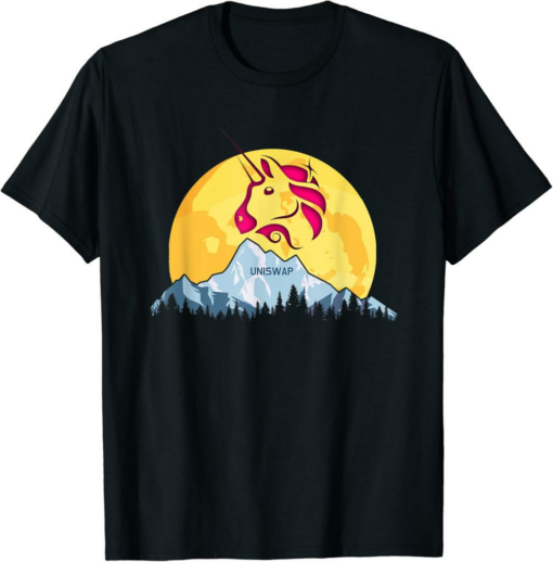 Uniswap T-Shirt UNI Crypto Unicorn Giant Moon Cryptocurrency