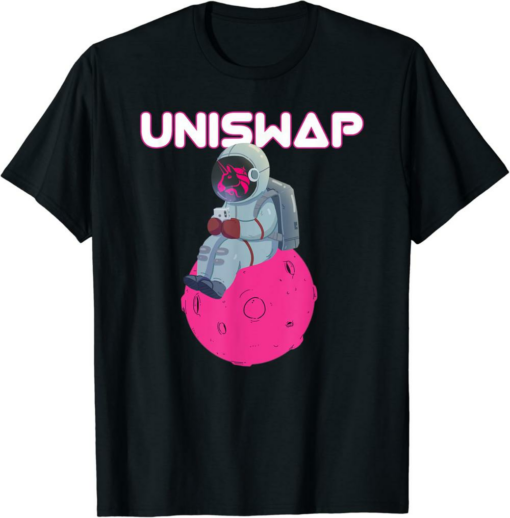 Uniswap T-Shirt UNI Cute Moon Man Crypto Currency Investor