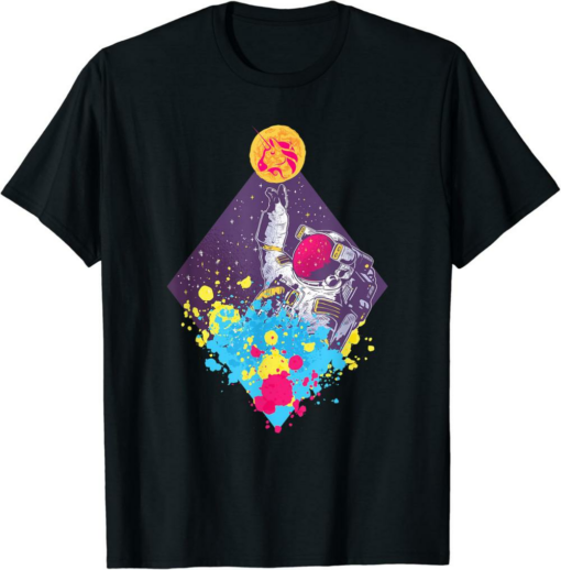 Uniswap T-Shirt UNI Space Man Splatter Paint Art Moon