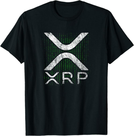 XRP T-Shirt Hodlers Cryptocurrency Binary Code