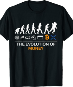 XRP T-Shirt The Evolution Of Money Funny Bitcoin Ripple