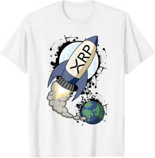 XRP T-Shirt To The Moon Hodl Crypto Ripple Token Millionaire