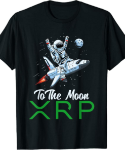 XRP T-Shirt To The Moon Ripple Cryptocurrency Gift Bitcoin