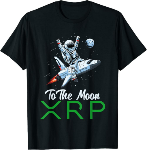 XRP T-Shirt To The Moon Ripple Cryptocurrency Gift Bitcoin