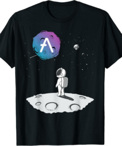AAVE T-Shirt Astronaut Cryptocurrency Moon In The Universe