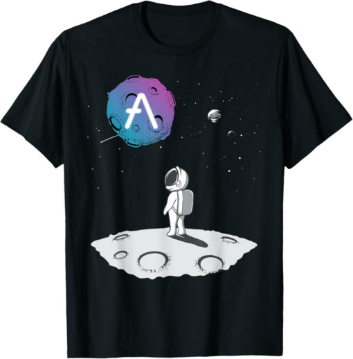 AAVE T-Shirt Astronaut Cryptocurrency Moon In The Universe