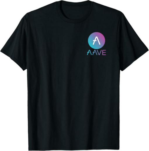 AAVE T-Shirt Cryptocurrency Pocket Logo