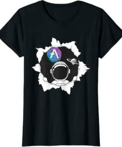 AAVE T-Shirt Funny Token Cryptocurrency Space Moon Gear