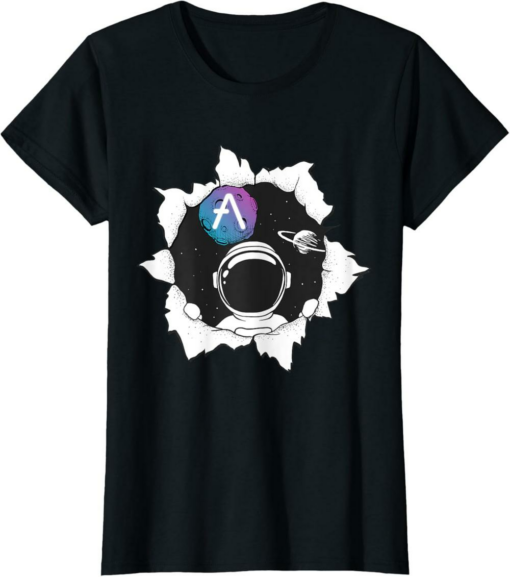 AAVE T-Shirt Funny Token Cryptocurrency Space Moon Gear