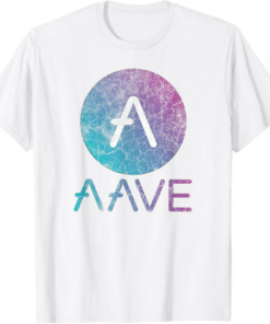 AAVE T-Shirt Vintage Crypto Distressed Logo