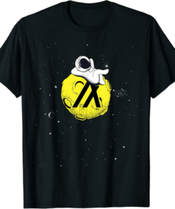 Algorand T-Shirt Fun ALGO Relaxing Space Man On Moon