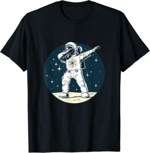 Cosmos T-Shirt Cryptocurrency Talk ATOM Dabbing Sapce Man