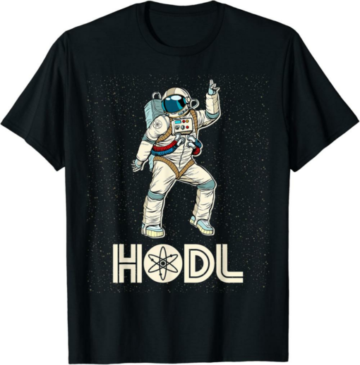 Cosmos T-Shirt Cryptocurrency Talk ATOM Fun HODL Disco Moon