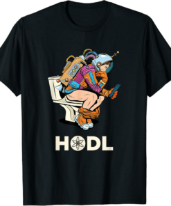 Cosmos T-Shirt Cryptocurrency Talk ATOM HODL Space Man