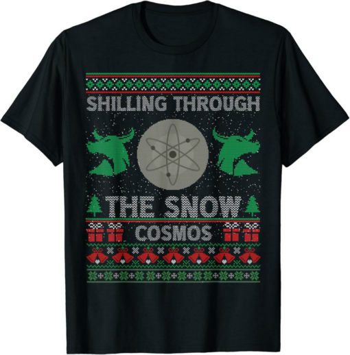 Cosmos T-Shirt Shilling Through The Snow ATOM Coin Crypto