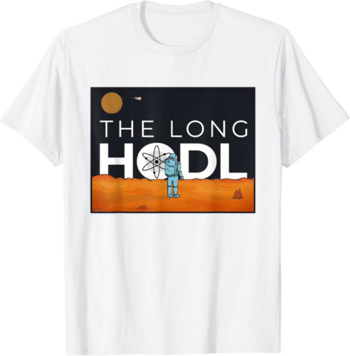 Cosmos T-Shirt The Long Hodl To The Moon Crypto Gift Bear