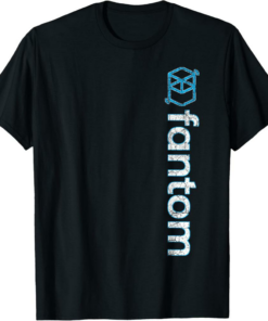 Fantom T-Shirt Distressed FTM Crypto Vertical Logo