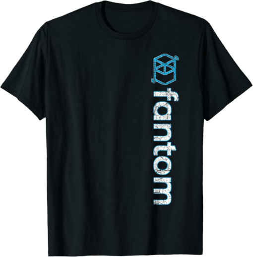 Fantom T-Shirt Distressed FTM Crypto Vertical Logo