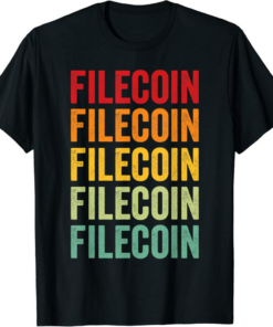 Filecoin T-Shirt Crypto Rainbow Text Design