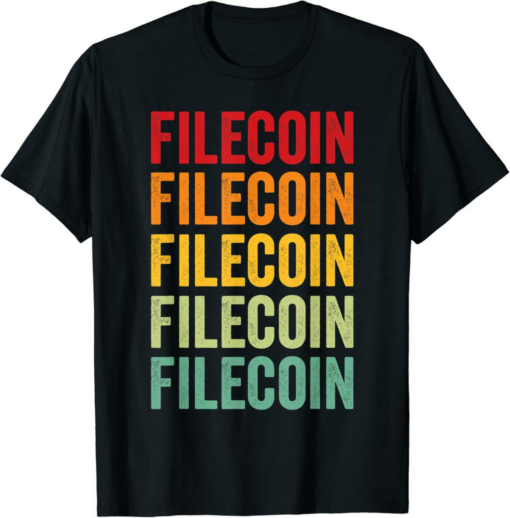 Filecoin T-Shirt Crypto Rainbow Text Design