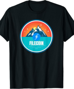 Filecoin T-Shirt FIL Crypto Mountain Vintage Retro