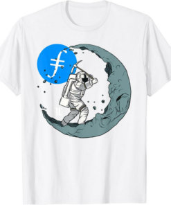 Filecoin T-Shirt FIL Mining Crypto Moon Man Miner Currency