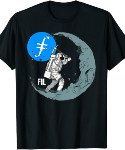 Filecoin T-Shirt FIL Moon Miner Crypto Space Man