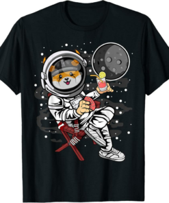 Floki T-Shirt Astronaut Retirement Inu Coin To The Moon