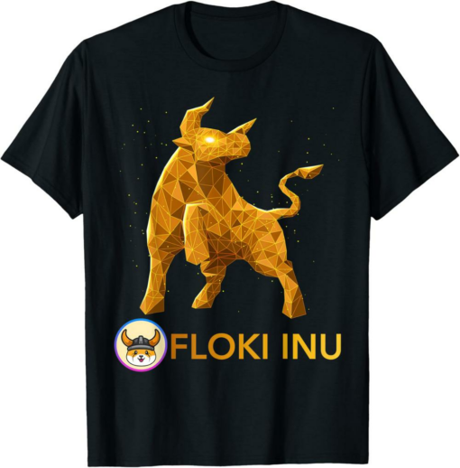 Floki T-Shirt Bull Market Inu Coin To The Moon Crypto Token