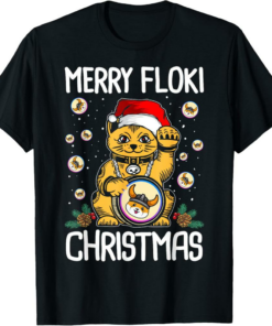 Floki T-Shirt Christmas Funny Crypto Hodl