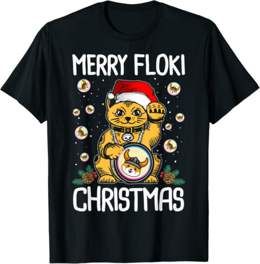 Floki T-Shirt Christmas Funny Crypto Hodl