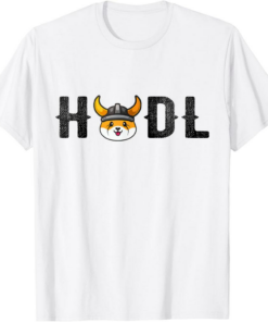 Floki T-Shirt Hodl To The Moon Funny Crypto Cryptocurrency