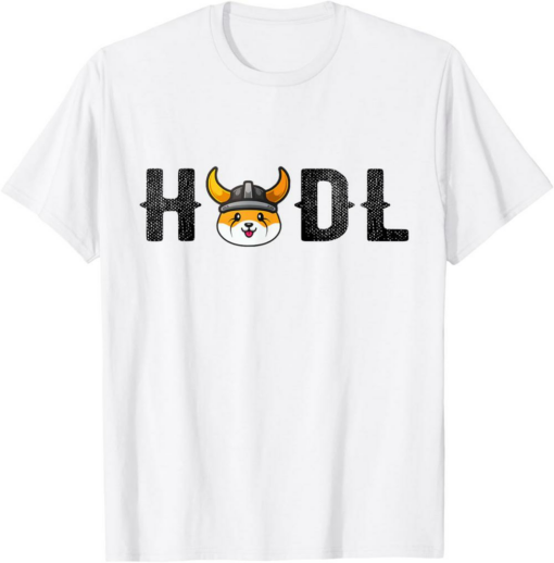 Floki T-Shirt Hodl To The Moon Funny Crypto Cryptocurrency