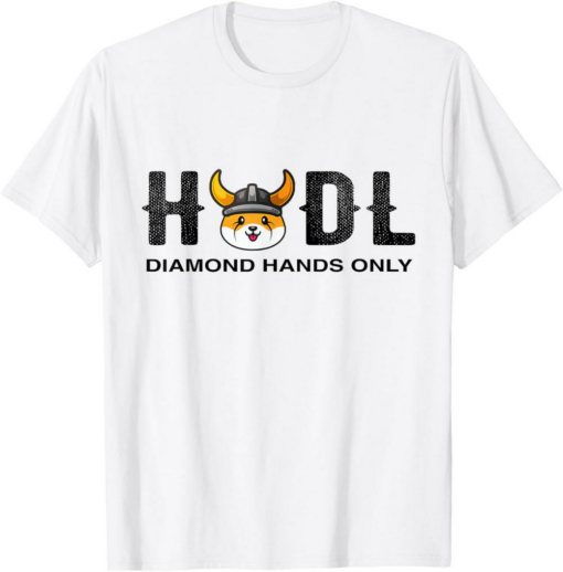 Floki T-Shirt Hodl To The Moon Funny Cryptocurrency Crypto